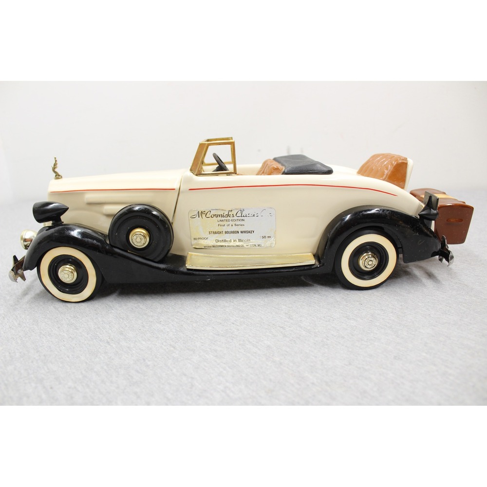 McCormick Decanter 1937 Packard Twelve Cream Black Classic Car Series Limited Ed